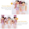 Christmas Decorations 3pcs Angel Nutcracker Puppet Desktop Decor Xmas Scene Decoration