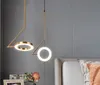 Nordic Pendant Lamp Bedroom Bedside Restaurant Chandelier Lighting Modern Luminaria Bar Brass Creative LED Designer Lamps110v`260v