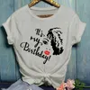 Damska koszulka To mój urodziny Drukuj T Shirt Kobiety Krótki Rękaw O Neck Loose Tshirt Summer Tee Topy Camisetas Mujer