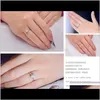 JewelryGold Kleur Ringen Ingelegde Grote Crystal Voor Dames Bruiloft Sieraden Nieuwste Vinger Gift R668 Drop Levering 2021 MTXNP