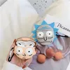 3D Rick Cartoon Silikon Miękka obudowa dla Apple Airpods 12 Bezprzewodowe Bluetooth Hanchphone Pokutka do ładowania AirPods 2 Cover6796178