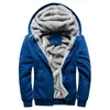 Luvtröjor herr Sweatshirts 2022 Herr Vinter Tjock Varm Fleece Zipper Coat Sportwear Man Streetwear 4XL 5XL