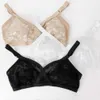 Plus Size Bras For Women Perspective Lace Brassiere Sexy Lingerie Larger Boobs Full Coverage Bra Wireless Bralette Underwear BH 210623