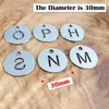 Novelty Items 26 PCS Stainless Steel Letters Plates Round Labels Mark Sign Classification Tags Metal Alphabet Item Marker A-Z Sign242b