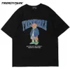 Men's T-shirt Boy Bear Printed Summer Short Sleeve Hip Hop Oversize Cotton Casual Harajuku Streetwear Top Tshirts Clothing 210601