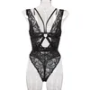 Sexy Lace Bodysuit Women Perspective Black Backless Summer Club Hollow Out Bodysuits Sleepwear Jumpsuit Overalls Rompers Women's Jumpsuits &