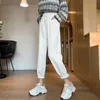 Women's Elastic Waist Sports Pants Autumn Winter Thick Plus Velvet Harem Pant Female Solid Loose Sweatpant Mujer Pamtalon 210514