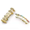 Punk Colorful Top&Bottom Hip Hop Dental Halloween Vampire Gold Grillz Teeth