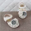 Blommor sommar PU Läder Barn Sandaler Toddler Girls Orthopedic Skor Super Quality Kids Summer Shoes Fashion Soft Flowers X0703