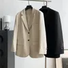 Trajes de mujer Blazers Mujer Otoño Blazer Abrigo Turn Down Collar Solo botón Feminino Casaco Tops para ropa de mujer