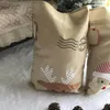 Christmas Decorations 50*70cm Christmas gift bags Ping'an fruit linen drawstring bag Party Supplies BY sea T2I52350