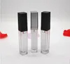 7ml LED 가벼운 빈 립 광택 튜브 사각형 재충전 병 컨테이너 플라스틱 클리어 Lipgloss 메이크업 미러 SN5422와 함께 포장