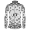남성 캐주얼 셔츠 패션 프린트 플로랄 긴 소매 셔츠 소프트 표준 맞춤 소셜 비즈니스 드레스 Bandana 디자인 버튼