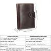 Men's Wallets Genuine Leather Anti Theft Vertical Snap Business Card Holder Cowhide Purse Bag Wallets