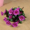 Fall Outdoor Artificial Red Azalea Flowers Bushes High Quality UV Resistant Fake Home Decor Small Decorations For Garden Decorative & Wreath