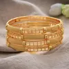 4 pçs lote 24k pulseiras etíope cor de ouro para mulheres menina dubai africano casamento bangls pulseira festa presente nupcial bangle2095