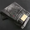 Ly Vintage Fashion Men Jeans High Quality Retro Black Gray Slim Ripped Scratch Designer Casual Cotton Denim Pants VEMW