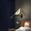 Nordic Gold Bird Lamp Lampada da parete Creative Magpie LED Lights Bedroom Balcone Balcone Scala Salone Sfondo TV