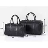 Fashion PU Leather Woven Pattern Travel Bag Large Capacity Men Women Shoulder s Business Luggage Duffle 211118