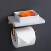 Toalettpapperhållare Nordic Natural Marmor Vävnadshållare Restroom Punchfri väggmonterad handduk Badrum Tillbehör