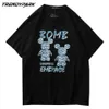 Tshirt Men Cartoon Printed Summer Short Sleeve Tee Hip Hop Oversized Cotton Casual Harajuku Streetwear Top Tshirts Clothing 210601