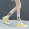 Носки Hosiery Ins Унисекс смешной мультфильм банана Harajuku Cool Skateborad Sokken Art Fashion Hotte Hipster Happy Fruit Box пакет