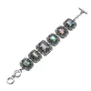 Łańcuch Link Kolorowa naturalna bransoletka z bransoletki dla kobiet rzeźbione geometryczne puste bransoletki Ręką Ręcznie robiony biżuteria Trum22