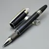 High quality black classic roller ball pen with crystal on top school office supplier Germany stationery writing smooth ballpoint pen+2 free refills