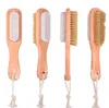 2 in 1 cleaning brushes Natural Body or Foot Exfoliating Brush Double Side with Nature Pumice Stone Soft BristleBrush SN2749