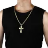 Hommes StainlSteel Jésus Christ Lourd Crucifix Croix Pendentif Collier Saint Chaîne Byzantine Colliers Religous Bijoux Cadeaux X0707