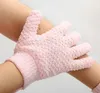 Household five finger shower glove frosted back rubbing Cleaning Gloves double-sided bath towel Organization DD585