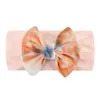 2021 Nuovo morbido nylon jacquard accessori per capelli per bambini per bambini per bambini Super Stretch Bow Girls Big Bows Solid fasce