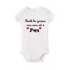 Jumpsuits de bebê engraçado toddler engraçado infantil macacão roupas meninas bodysuit papa mama preto branco 20220224 Q2
