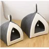 Sprzedam Pet Cat House łóżko Kotek Kryty Mata Ciepłe Mały Dla kotów Dogs Gniazdo Składana Jaskinia Cute Sleeping Mats Winter Product 211111