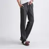 Men's casual pants New Men's solid color linen casual trousers Stylish and comfortable large size men straight trousers X0615