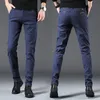 Męskie spodnie 2021 Wiosna Jesień Dorywczo Mężczyźni Bawełniane Slim Fit Chinos Moda Spodnie Męskie Odzież Marka 5 Kolory Plus Rozmiar 28-38