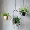 Nordic Metal Hanging Pot Plant Hanger Chain Wall Hanging Planter Basket Flower Pot Plant Holder Home Garden Balcony Decoration 210615