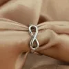 Silver Infinity Ring women rings engagement wedding ring band fashion jewelry