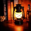 Nachtlichter Thrisdar Eisen Vintage Kerosin Laterne Tischleuchte Kreative Bar Café Restaurant Pub Pavillon Schlafzimmer Flammeneffekt Öllampe