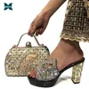 Dress Shoes 2021 Fashion Style Slingbacks Office Lady And Bag To Match In Silver Color Italian Design Women Party Matching