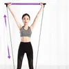 Pilates Bar Portable Fitness Yoga Equipment Home Multifunctional Pull Elastic Easy Rope Stretch Belt Removable Back Trainer H1026