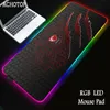 Red Dragon MSI RGB Gaming Grande Mouse Pad Gamer LED Computador Mousepad Grande Com Backlight Tapete Tapete Tapete De Mesa