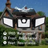 74LED Impermeabile Solar Power PIR Sensore di movimento Lampada da parete per esterni Lampada da giardino