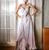 Unique Evening Dresses Robes for Photo Shoot or Baby Shower Satin Silk Spaghetti Straps Robe Maternity Photoshoot Bathrobes