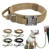 Slitstark Tactical Dog Collar Justerbar Nylon Militär Hund Krage Leash För Medium Stora Hundar Tyska Shepherd Training Jakt 211006