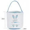 10 Styles Easter Bunny Tote Bucket Festive Personlig duk Easter Gift Basket With Rabbit Tail Children Candy Eggs Storage Bag9332996