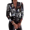 Womens Tops And Blouses Summer Casual Fashion Leopard V-neck Long Sleeve Plus Size Office Ladies Shirts Elegant Blouses Femme 210608