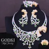 Oorbellen ketting godki grote mode 4 stks luxe bowknots Afrikaanse sieraden sets voor vrouwen bruiloft 2022 Dubai bruids