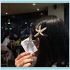 Headbands Jewelryfaceins Kore tarzı denizyıldızı inci s kadınlar için kristal takı kadın saç klipsleri peri saç tokası damla teslimat 2021
