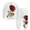 Odzież dziecięca Set dla dziewcząt Collar Drukowany sweter z krótką spódnicą z dzianiny ciepłe ubrania
